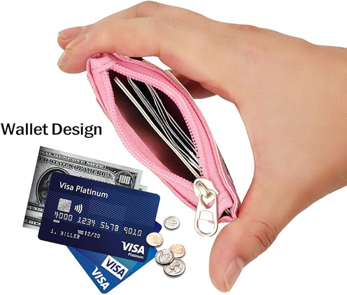 Cute Badge Holder Retractable Lanyard Reel Clip with Heavy Duty Carabiner, 1 Clear ID Window, and 4 Card Slots in 2 Sided for Students Teens Boys Girls Women