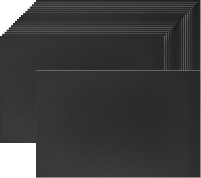 50 Pack 4x6 Black Cardstock Paper Blank Thick Heavyweight 92lb Card Stock for Making Index Cards, Invitations cards, Postcards