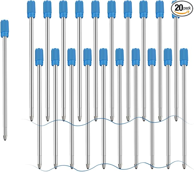 Ink Refills For Swarovski Crystal Elements Filled Ballpoint Pen (BLUE-20PCS) (blue)