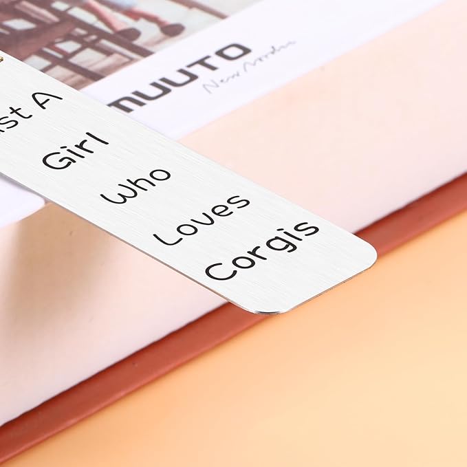 Cute Corgi Gifts for Corgi Lovers Dog Bookmarks for Reading Women Dog Lovers Book Lover Gifts Just a Girl Who Loves Dogs Christmas Stocking Stuffers Gifts for Corgi Mom Owner Dog Themed Gifts