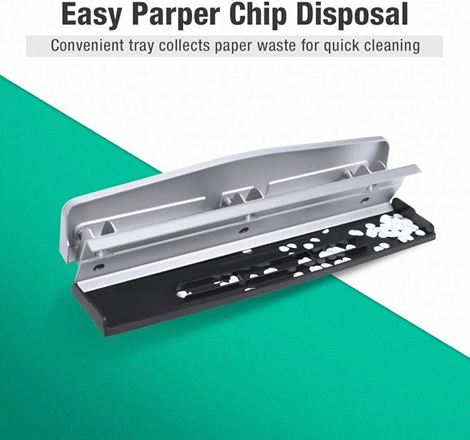 HAUSHOF Desktop Stapler and 3-Hole Punch Set with 5000-Piece Staples and Staple Remover, Office Supplies Compatible with 26/6 and 24/6 Staples