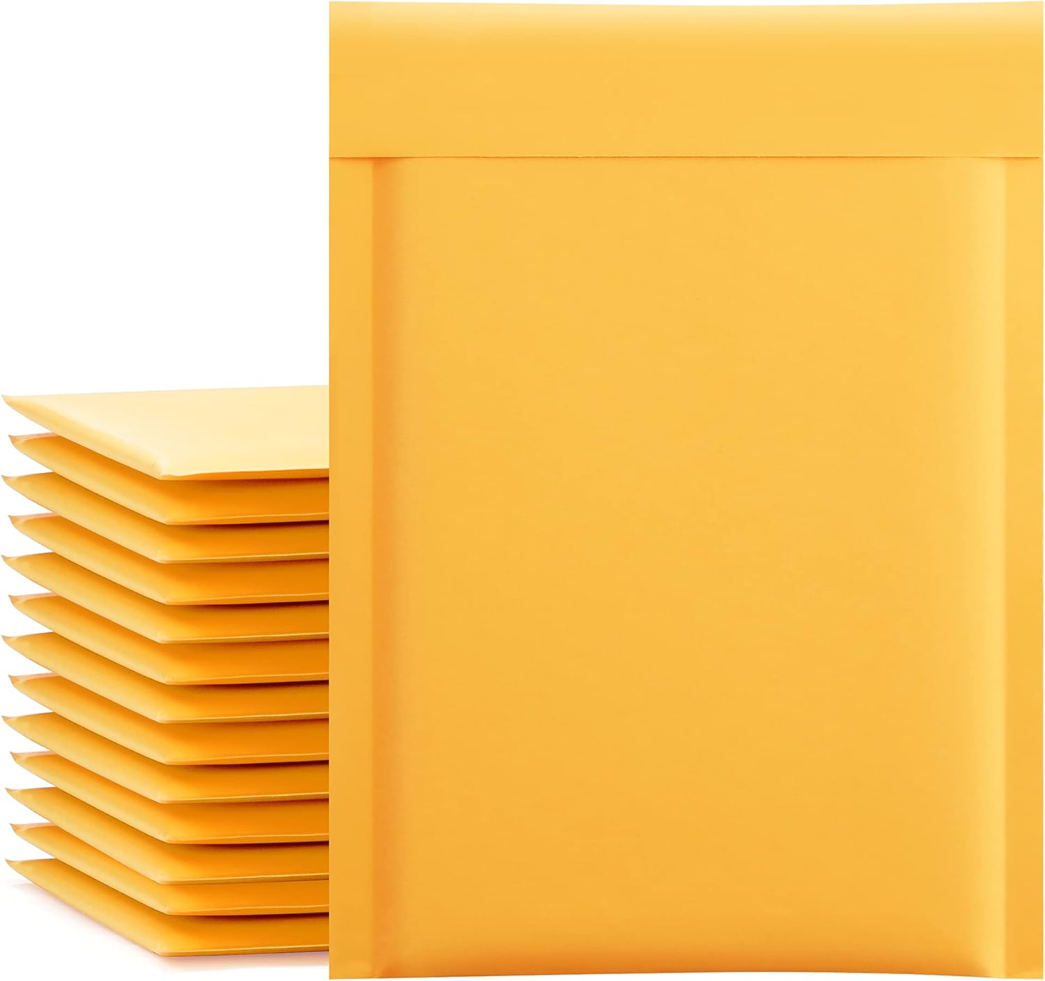 UCGOU Kraft Bubble Mailers 6x10 Inch 100 Pack Usable Size 6x9 Inch Yellow Padded Envelopes #0 Small Business Mailing Packages Self Sealing Tear Resistant Boutique Shipping Bags for Jewelry Supplies