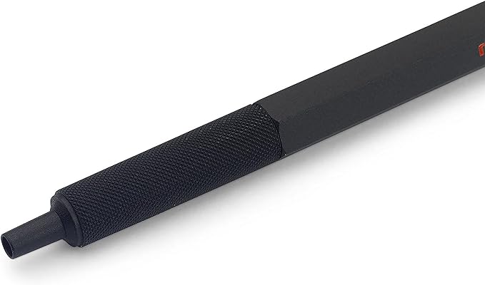 rOtring 600 Retractable Metal Ballpoint Pen, Medium Point, Black Ink, Black Barrel, Great Gift for Coworker
