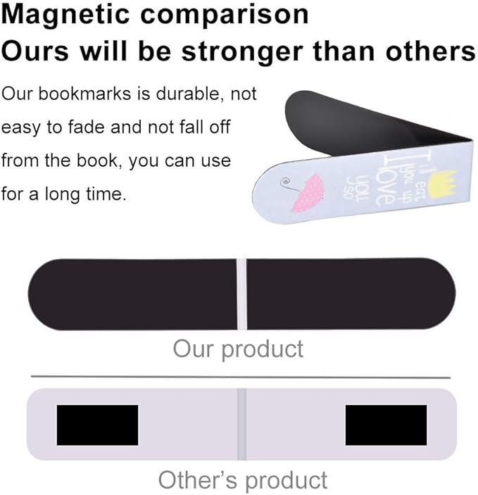 30 Pieces Cute Magnetic Bookmarks for Women/Men, Dual Sided Rainbow Film Laminated Book Markers for Girls, Funny Magnetic Bookmarks for Kids, Book Marks Bulk Page Clip Reading Giveaways (Funny Quote)