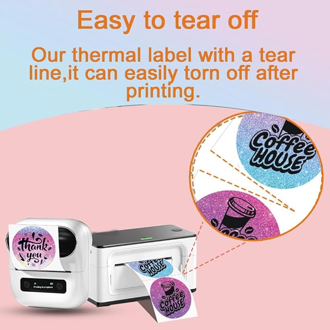 1.96''×3.14'' (50x80mm) Rectangular Thermal Labels for M110/M108/M220/M260/T50M Label Makers, Self-Adhesive Stickers for 4X6 Thermal Printer Labels, Small Business Barcode & Packaging, 100pcs, White