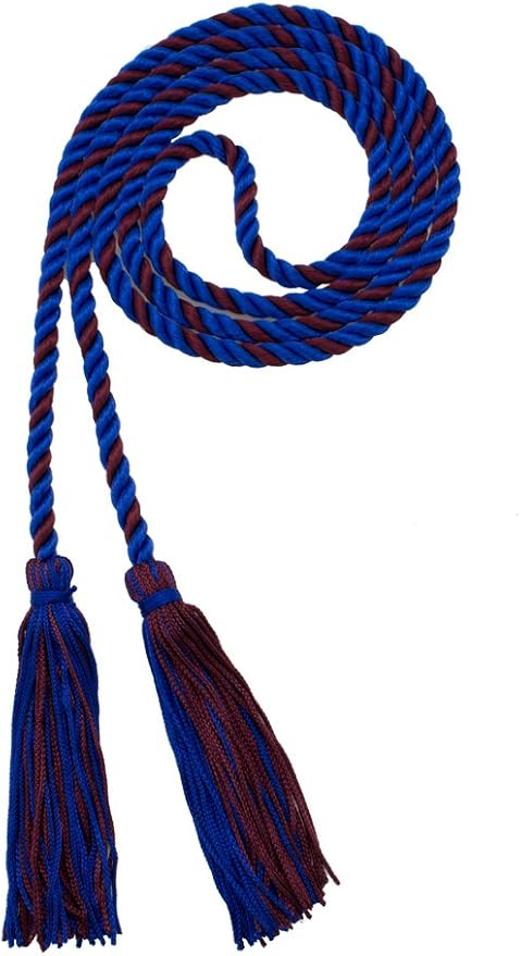 Tassel Depot Graduation Honor Cord - Royal/Maroon - Every School Color Available - Made in USA