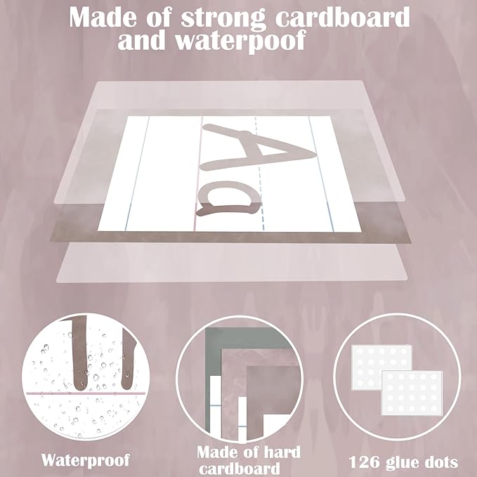 Bulletin Board Alphabet - ABC Alphabet Poster Classroom Decorating Set Preschool English Poster Kindergarten Elementary Classroom Wall Decor Daycare Homeschool Supplies (Morandi)