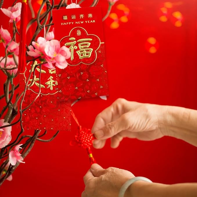 Red Envelope, 36 Pcs Chinese Money Envelopes for Cash, Lunar New Year Envelopes, 红包, Snake Red Envelopes 2025, Red Packets,Chinese Luck Money Envelopes for Wedding Birthday Spring Festival Supplies