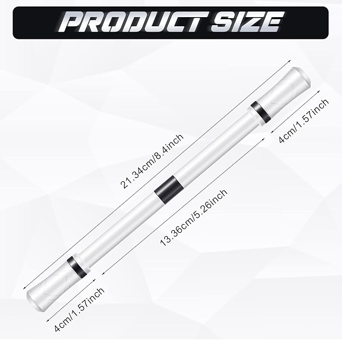 Outus 2 Pieces Spinning Pen Rolling Finger Rotating Gaming Trick Pen Mod with Tutorial No Refill Stress Releasing Brain Training Toys for Adults Office Supplies(White and Black)
