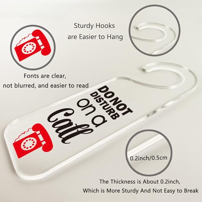 Do Not Disturb Door Sign Engraved Acrylic Hanger Handle Home Decor Acrylic Banner Acrylic Hanging Sign Door Plaque Handmade Office Hanging Sign On A Call