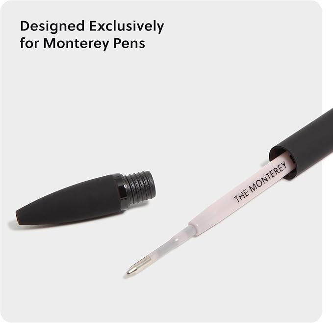 U Brands Monterey Ballpoint Ink Refill, Set of 10, Bold (1.0 mm) Point, Black Ink