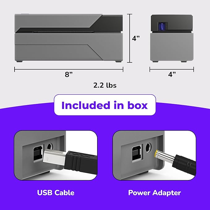 Rollo USB Shipping Label Printer - Commercial Grade Thermal Label Printer for Shipping Packages - High Speed Direct Thermal 4x6 Label Printer