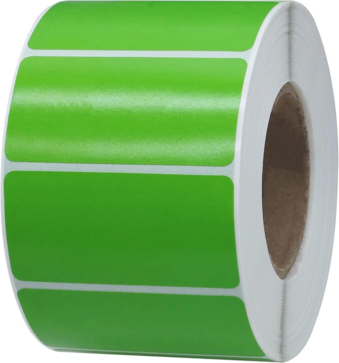 Hybsk 2x1 inch Color Direct Thermal Labels for Shipping, Barcodes, Address, Compatible with Rollo Label Printer & Zebra Desktop Printers(2"x1",Green)