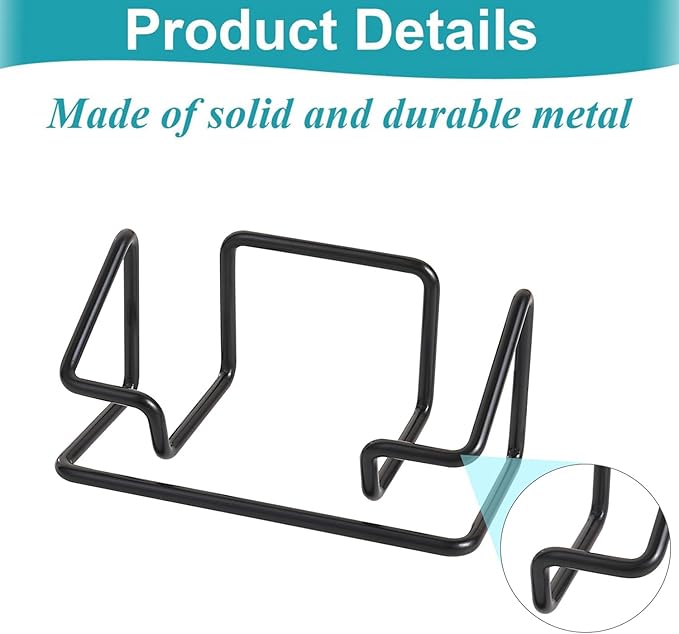 Black Business Card Holder for Desk, Metal Modern Business Card Holder Display Stand for Women Men, 1 Pack