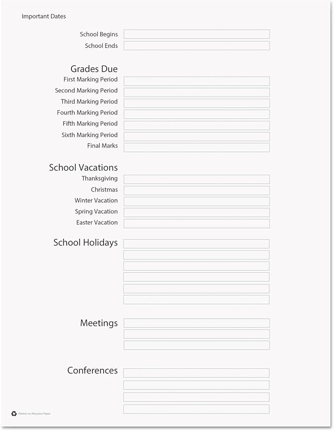 House of Doolittle 51407 Class Book, Embossed Leather-Like Cover, 11 x 8-1/2, Blue