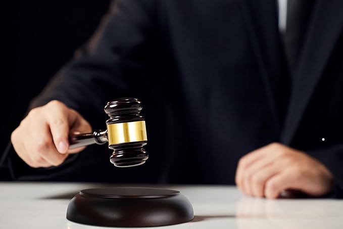 Apexstone Wooden Gavel and Block Set, Wooden Gavel and Sound Block Set for Lawyer Judge Auction Sale Gift