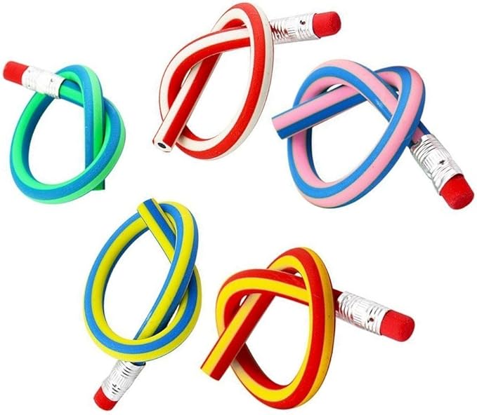 Haawooky 35 Pieces Flexible Soft Pencil Magic Bend Pencils for Kids Children School Fun Equipment