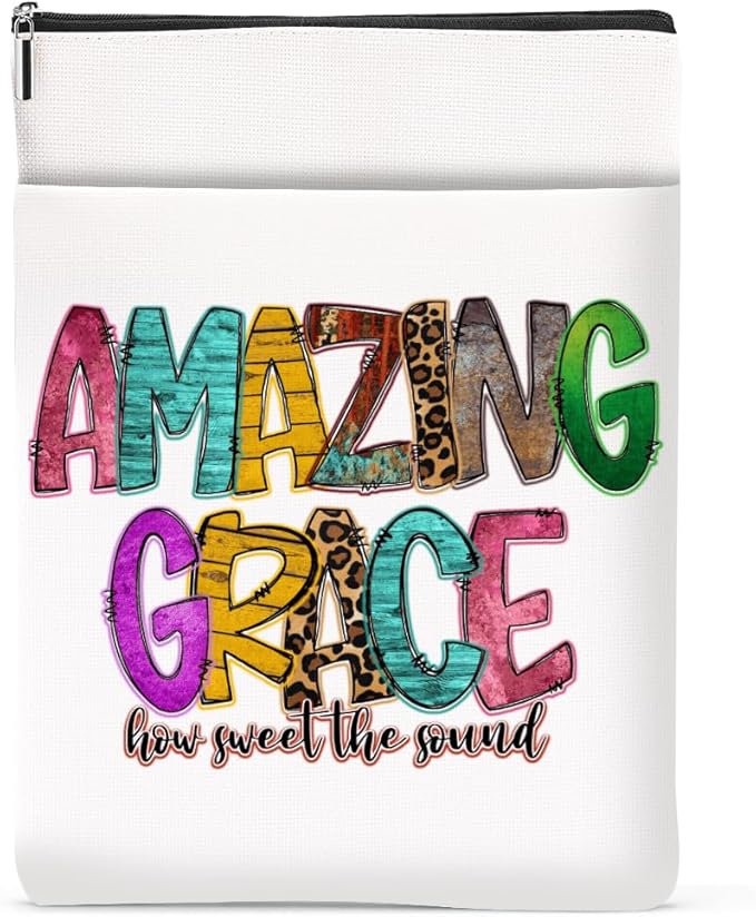 Inspirational Western Faith Christian Gifts Book Sleeve Book Cover Religious Cowgirl Accessories for Women Friend Mom Friendship Christmas Birthday Book Lovers Gifts Book Protector with Zipper