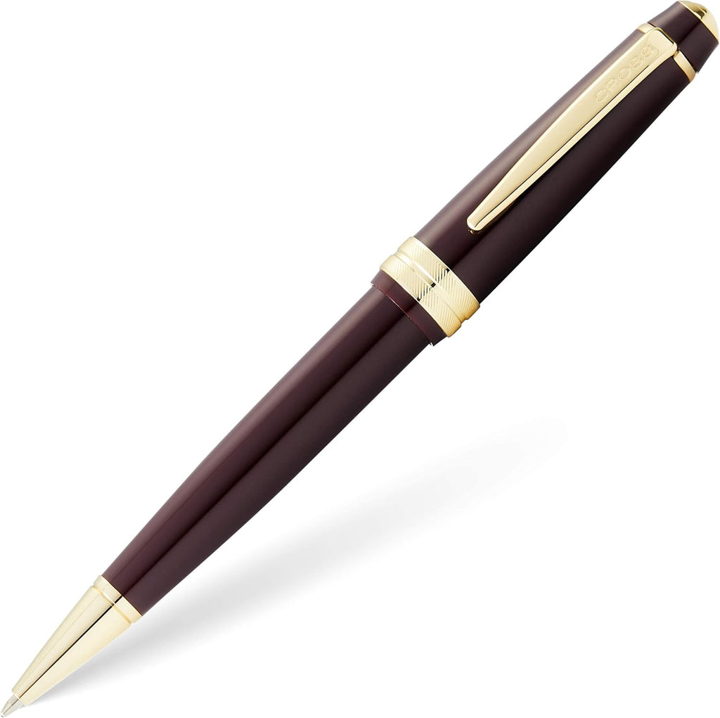 Cross Bailey Light Refillable Ballpoint Pen Presented in a Everyday Gift Box - Medium Point, Black Ink, Polished Burgundy