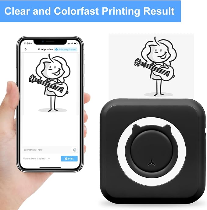 5 Rolls of Thermal Adhesive Sticker Paper by KozyOne, 57 x 25 mm Coreless Inkless Black and White Print Paper for Mini Thermal Printer, Cash Register, POS Receipt and More