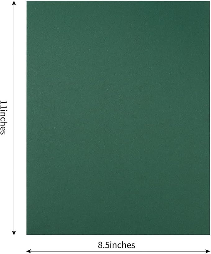 20 Sheets Colored Thick Paper Cardstock Blank for DIY Crafts Cards Making, Invitations, Scrapbook Supplies (Dark Green, 8.5 x 11 inches)