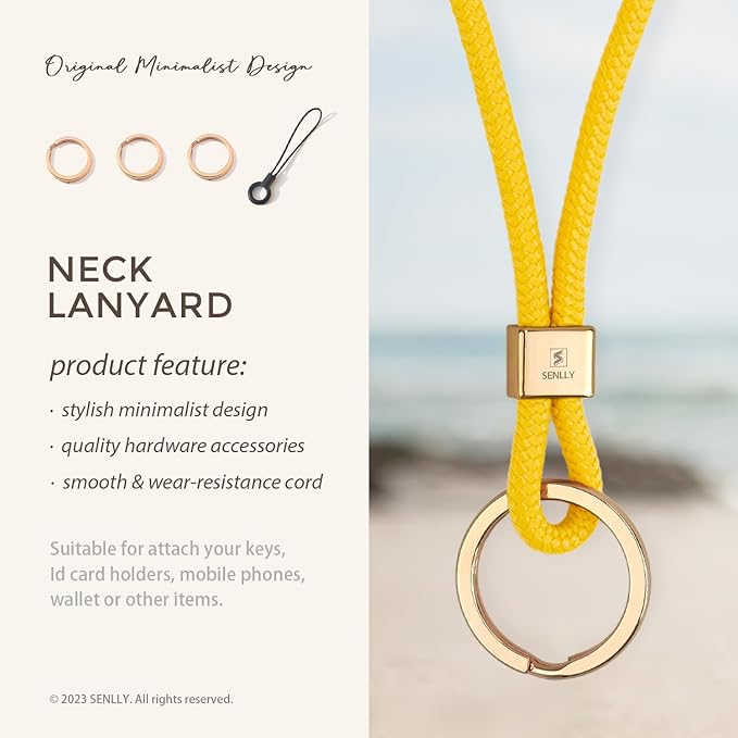 SENLLY Neck Lanyard Strap for Keys, Original Minimalist Design KeyChain Holder