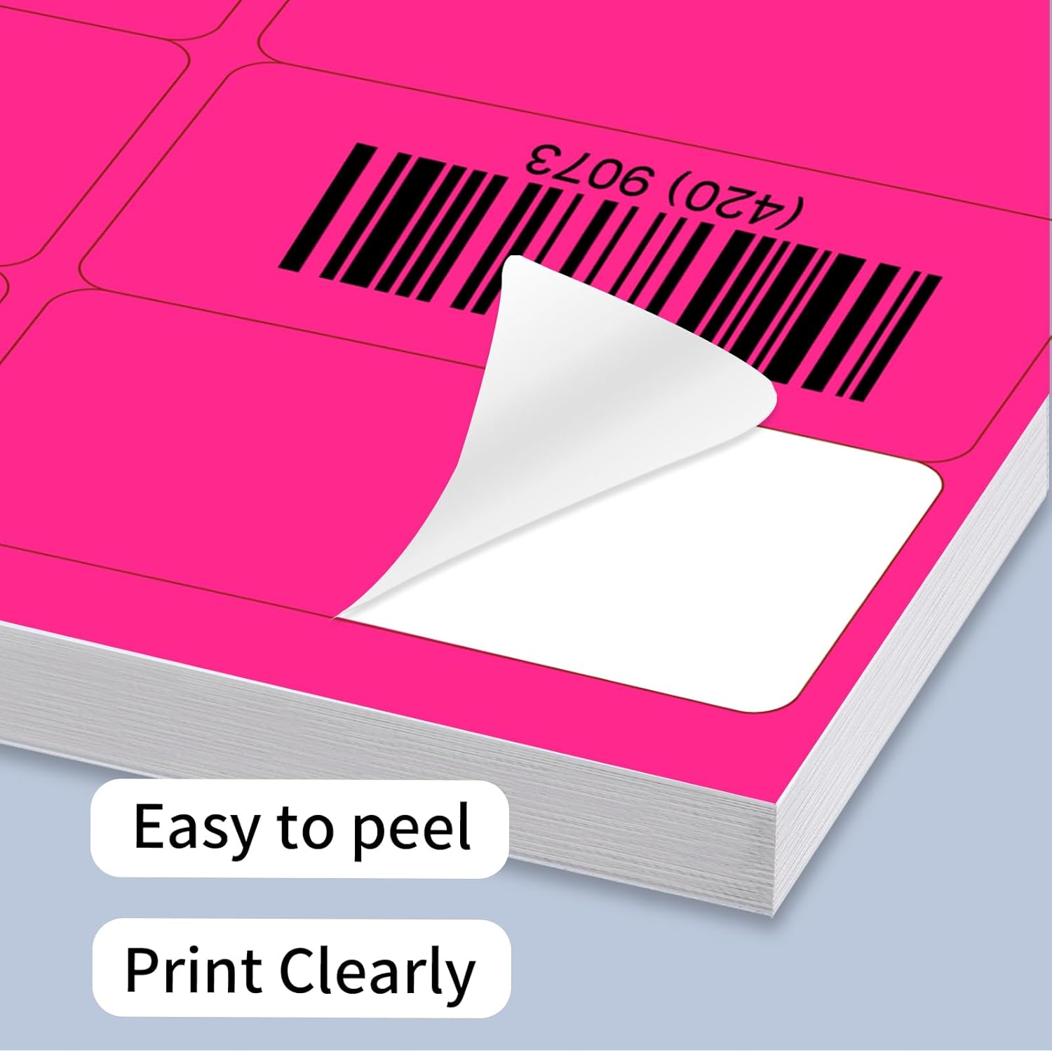 STARLIBOO 2" x 4" Colored Labels Stickers Fluorescent Bright Moving Labels for Laser/Inkjet Printer, Permanent Adhesive