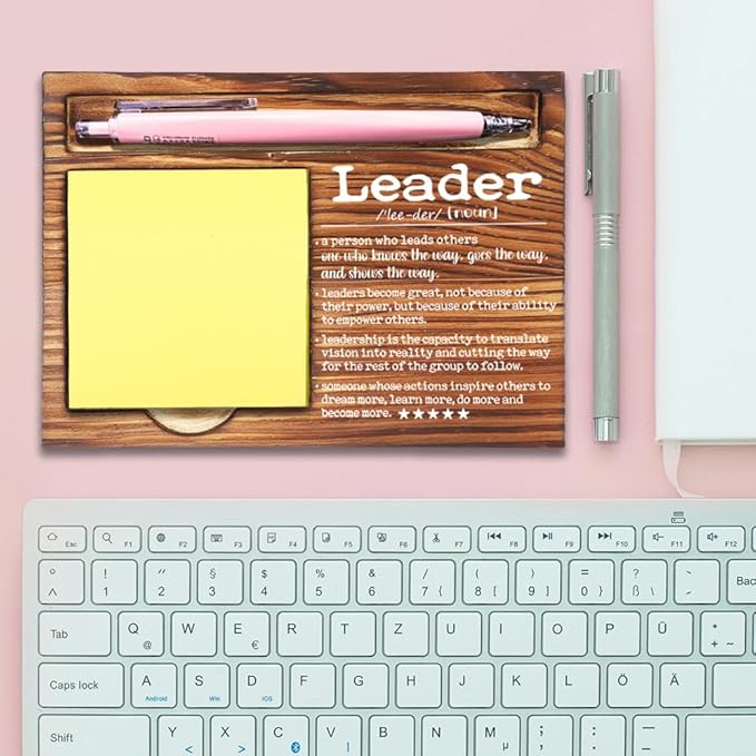 Thank You Appreciation Gifts for Leader, Great Leader Gifts for Women, Best Team Leader Gifts for Women Men, Going Away Gift Retirement Gift for Leader Self-Stick Note Pad Holders-DW51