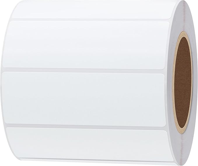 Hybsk 3x1 inch Direct Thermal Labels for Barcodes, Address, Compatible with Rollo Label Printer & Zebra Desktop Printers (3"x1",4 Rolls White)