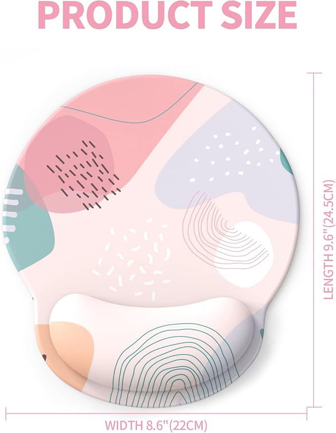 eulps Mouse Pad with Wrist Rest, Comfortable Computer Mousepad with Gel Wrist Support Smooth Surface and Non-Slip PU Base for Pain Relief, Laptop, Office & Home (Floral Fantasy)