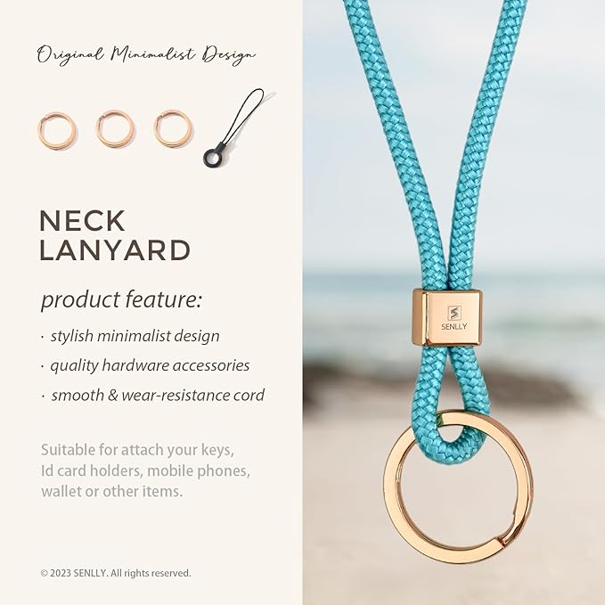 SENLLY Neck Lanyard Strap for Keys, Original Minimalist Design KeyChain Holder