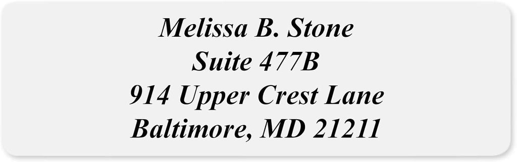 Clear Personalized Return Address Labels with Elegant Dispenser - Roll of 500 Custom See Through Transparent Stickers