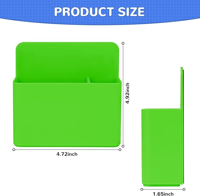 Magnetic Dry Erase Marker Holder, Magnetic Pen Holder for Fridge, Magnetic Marker Holder, Whiteboard Marker Holder for Locker Accessories, School, Office, Home, Magnetic Cup,1 Pack, Green