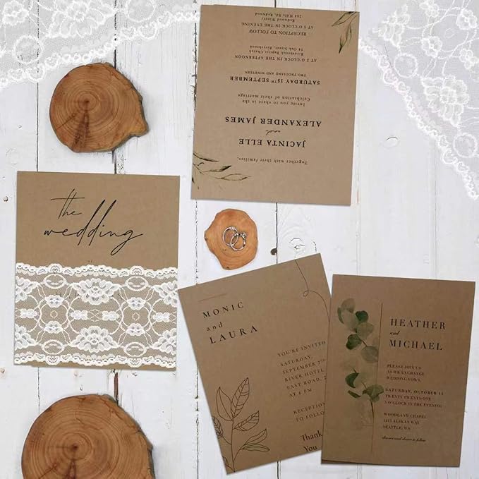 100 Sheets Kraft Paper Brown Cardstock 8.5 x 11, Goefun 80lb Card Stock Printer Paper for Invitations, Menus, Crafts, DIY Cards