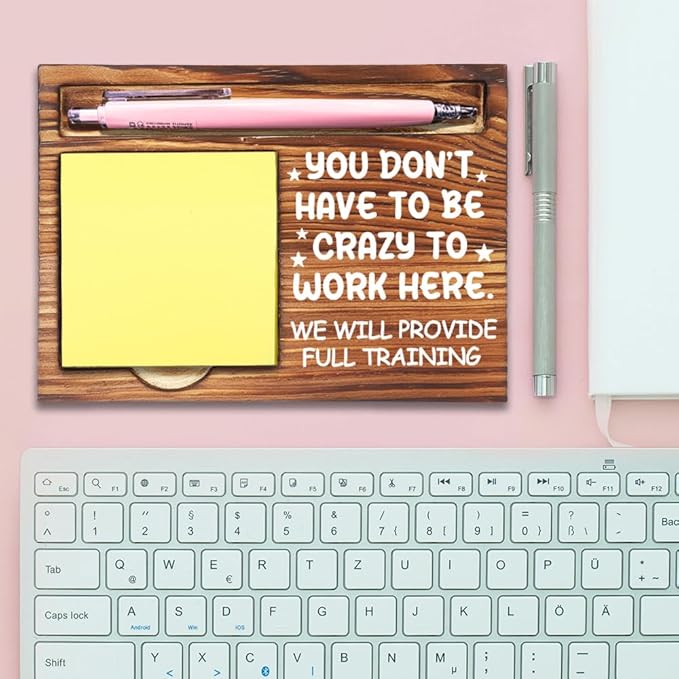 Humor Office Work Gift for Secretary Coworker, Office Gag Gifts for Workplace Banter and Lighthearted Moments, Funny Office Gifts for Coworkers Work Friend Self-Stick Note Pad Holders-DW60