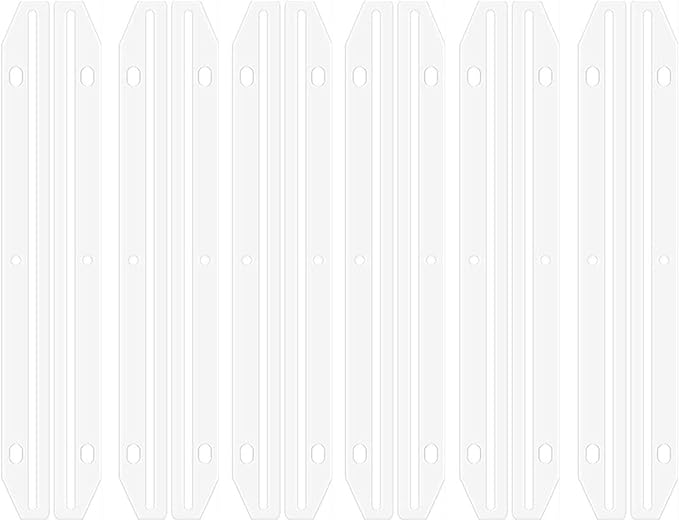 60Pcs 3 Ring Binders,Magazine Holders for Binders 3 Hole Punched Plastic Magazine Organizer Binder Accessories 3 Ring Binder Insert Strips for File Book Paper Magazine Collector, Translucent White