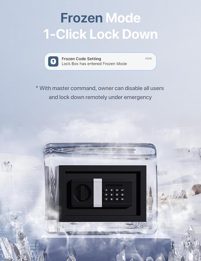 FORFEND Smart Home Safe | WiFi Safe Box App Lock/Alarm | Voice Command, Kidnap Alarm, Tamper Detect, Frozen Mode, Sub Account| Digital Safe Anti Theft