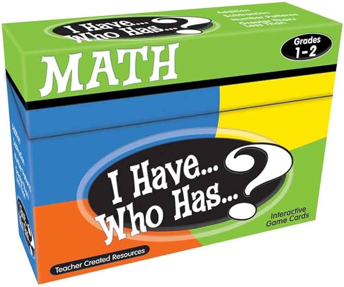 Teacher Created Resources I Have... Who Has...? Math Games Grade 1-2 (7817, Multi Color