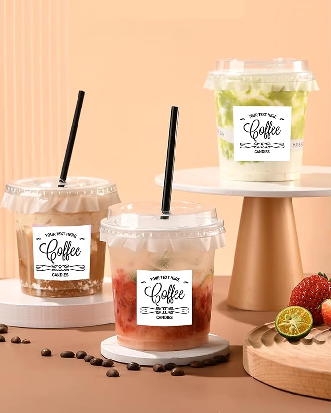 2inch Square Thermal Labels Self-Adhesive, 140 Sheets/Roll Printer Labels for Business and Home, Thermal Sticker for/Shipping/Packaging/DIY Logo Design/Thanks Card/Inventory