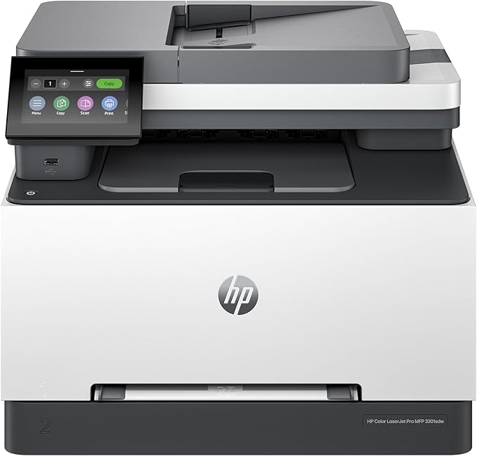 HP Color Laserjet Pro MFP 3301sdw Wireless All-in-One Color Laser Printer, Scanner, Copier, Best-for-Office (499Q3F)