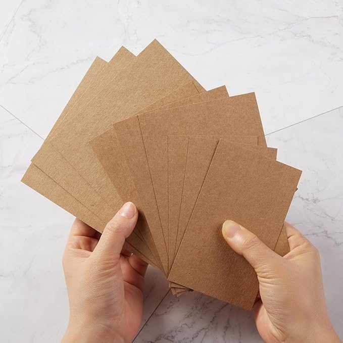50 Sheets Blank Cardstock Paper 250 GSM Thick Heavy Cards Stock for DIY Art Projects, Card Making, Postcards, Greeting Cards, Birthday Party, Wedding Invitation (Brown, 4x6 inches)
