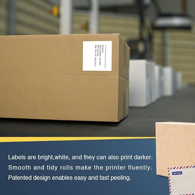 BETCKEY - Compatible Continuous Labels Replacement for Brother DK-2205 (2.4 in x 100 ft), Use with Brother QL Label Printers [10 Rolls]