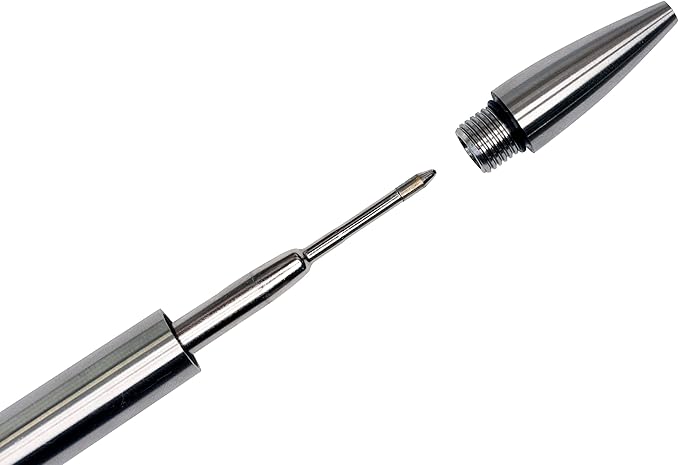 BASTION® Premium Pen Refill, Deeply Pigmented Ink for All Bastion Bolt Action Pens, Standard Ink Refill w/ 0.55mm Fine Tip for Birthday Gift - Black Gel, 1 Piece