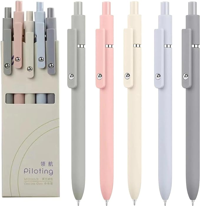 Nurse Pens, Easter Gifts for Women Coworker Doctor Nurses, Aesthetic Preppy Office Supplies, Office Desk Accessories Nursing School Essentials, Fine Point Pen for Journaling Note Taking(5 Pcs Morandi)