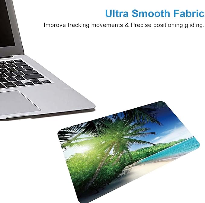 Beach in Sunset Mouse Pad,Non-Slip Rubber Base Wireless Gaming MousePads for Computers Laptop Office,Cute Mouse Pads with Designs for Women