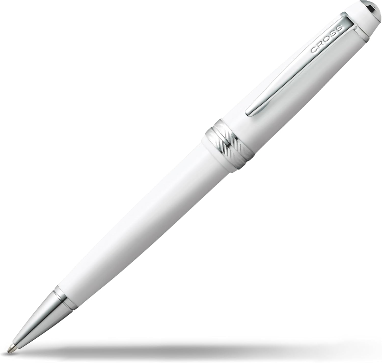 Cross Bailey Light Refillable Ballpoint Pen Presented in a Everyday Gift Box - Medium Point, Black Ink, Polished White