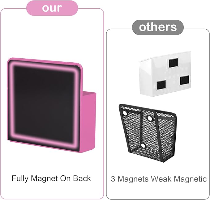 Magnetic Pen Holder,2 Pack Magnetic Dry Erase Marker Holder with Generous Compartments,Strong Magnet Storage Marker Pen Pencil Organizer for Refrigerator,Whiteboard,Locker Accessories