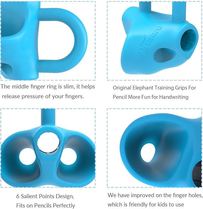 Firesara Training Grips, Original Breakthrough Assorted Writing Aid Grip Trainer Posture Correction Finger Grip for Kids Preschoolers Children Adults Special Needs for Lefties or Righties(4PCS)