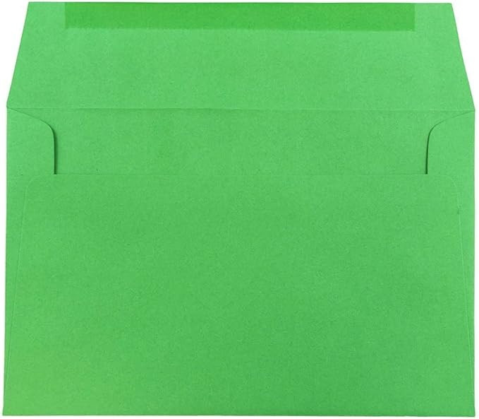 JAM PAPER A9 Colored Invitation Envelopes - 5 3/4 x 8 3/4 - Green Recycled - Bulk 500/Box