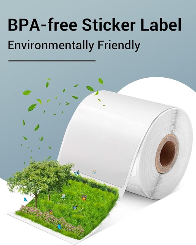 Phomemo Sticker Label M110/M221/M220/M120/M200/M150 Thermal Label- Black on Yellow 1.57"x1.18"(40x30mm) for Small Business, Home, Office, 230 Labels/Roll